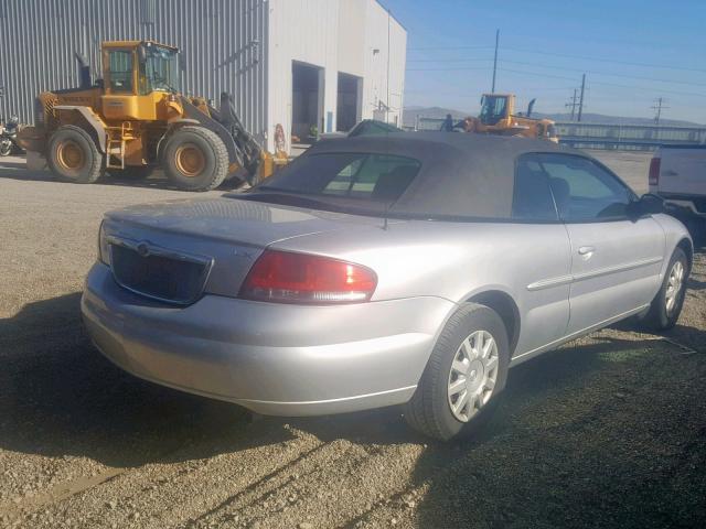 1C3EL45R64N190184 - 2004 CHRYSLER SEBRING LX SILVER photo 4