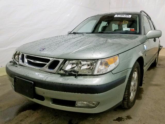 YS3EF58Z113043744 - 2001 SAAB 9-5 SE GREEN photo 2