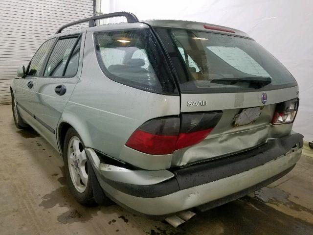 YS3EF58Z113043744 - 2001 SAAB 9-5 SE GREEN photo 3