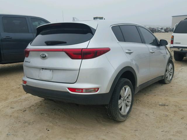 KNDPMCAC0J7348368 - 2018 KIA SPORTAGE L SILVER photo 4