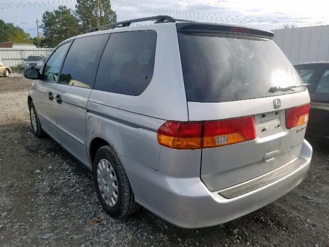 5FNRL18524B089467 - 2004 HONDA ODYSSEY LX SILVER photo 3