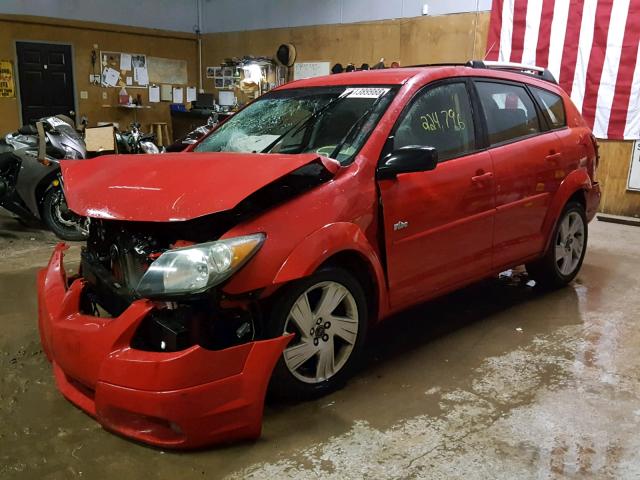 5Y2SN62L74Z465283 - 2004 PONTIAC VIBE GT RED photo 2