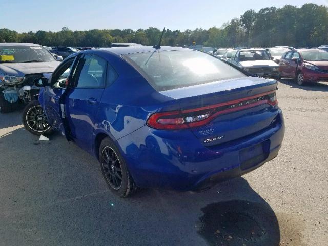 1C3CDFBB0ED799964 - 2014 DODGE DART SXT BLUE photo 3