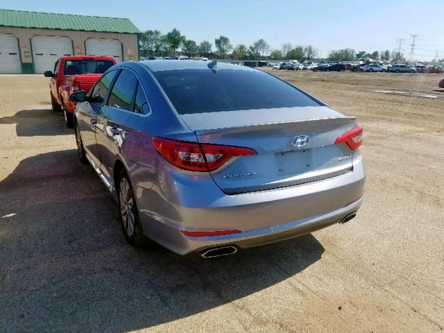 5NPE34AF2HH479852 - 2017 HYUNDAI SONATA SPO SILVER photo 3