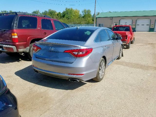 5NPE34AF2HH479852 - 2017 HYUNDAI SONATA SPO SILVER photo 4