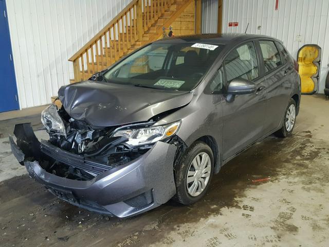 JHMGK5H52HS004149 - 2017 HONDA FIT LX GRAY photo 2