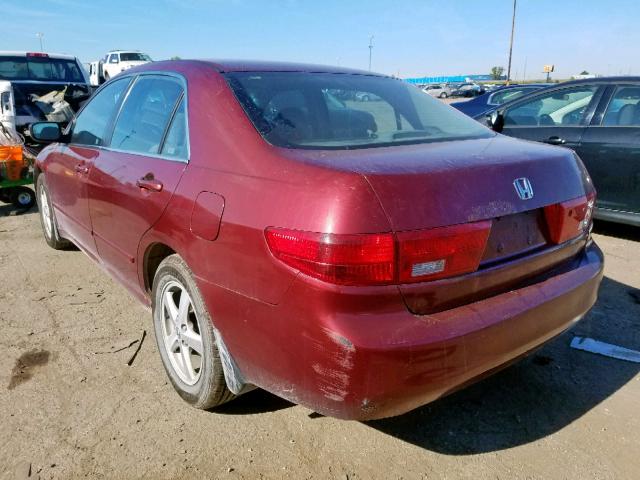 1HGCM56705A038138 - 2005 HONDA ACCORD EX RED photo 3