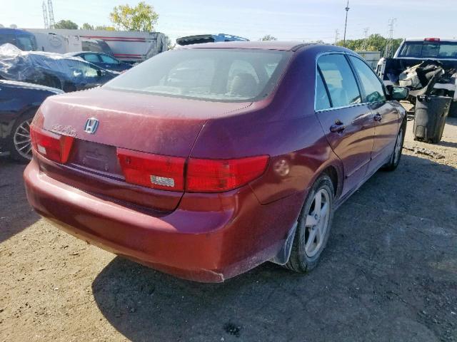 1HGCM56705A038138 - 2005 HONDA ACCORD EX RED photo 4