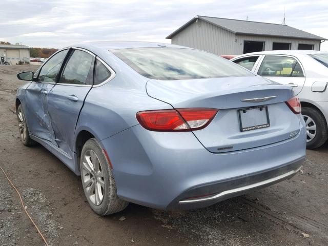 1C3CCCAB8FN721432 - 2015 CHRYSLER 200 LIMITE BLUE photo 3