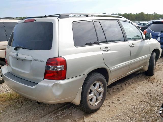 JTEEP21AX50103952 - 2005 TOYOTA HIGHLANDER GRAY photo 4