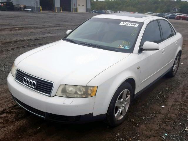 WAUJT68E62A305527 - 2002 AUDI A4 3.0 WHITE photo 2