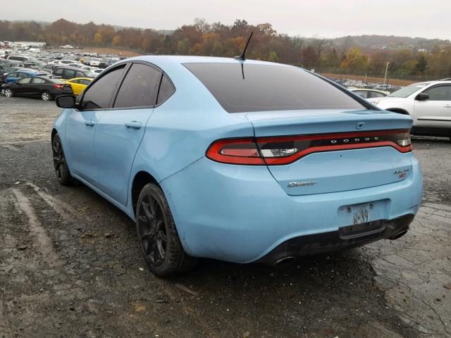 1C3CDFBH0DD209362 - 2013 DODGE DART SXT BLUE photo 3