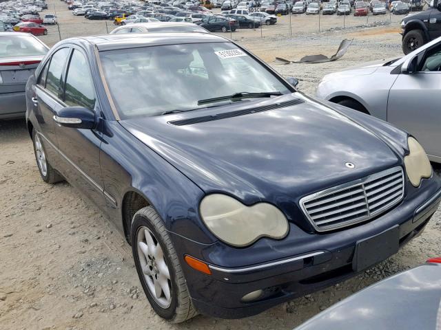 WDBRF64J42F273503 - 2002 MERCEDES-BENZ C320 BLUE photo 1