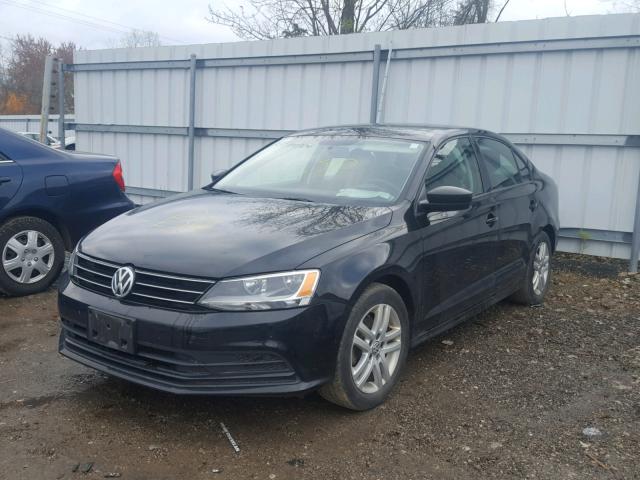 3VW2K7AJ7FM350666 - 2015 VOLKSWAGEN JETTA BASE BLACK photo 2