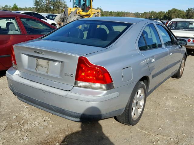 YV1RS61R022166652 - 2002 VOLVO S60 SILVER photo 4