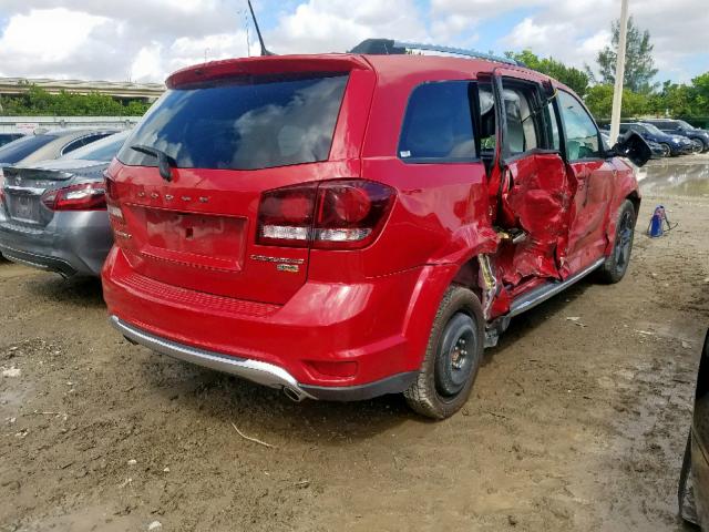 3C4PDCGG5JT475607 - 2018 DODGE JOURNEY CR RED photo 4