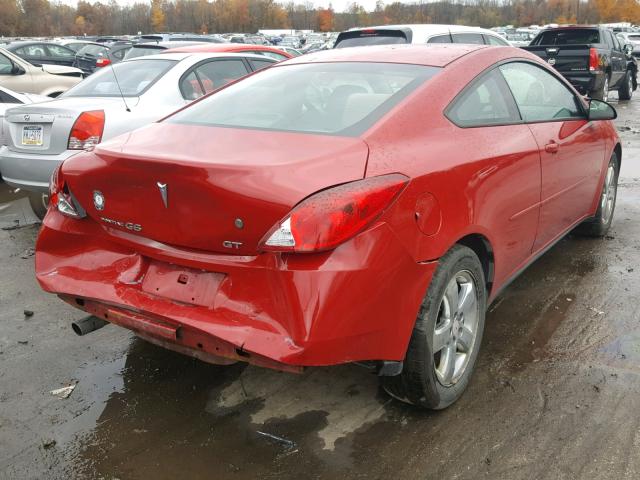 1G2ZH158364175742 - 2006 PONTIAC G6 GT RED photo 4