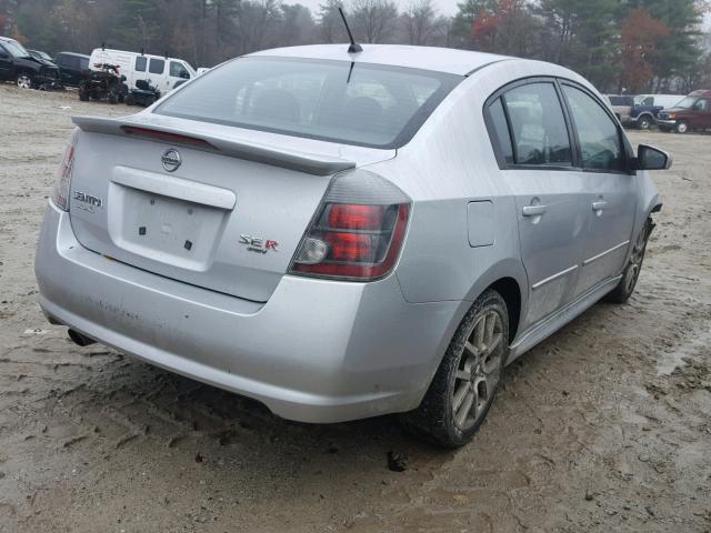 3N1CB61E98L646112 - 2008 NISSAN SENTRA SE- SILVER photo 4