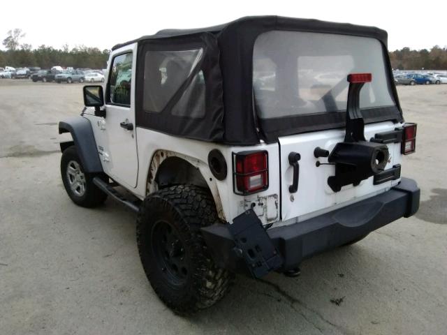 1C4AJWAG8CL135472 - 2012 JEEP WRANGLER S WHITE photo 3