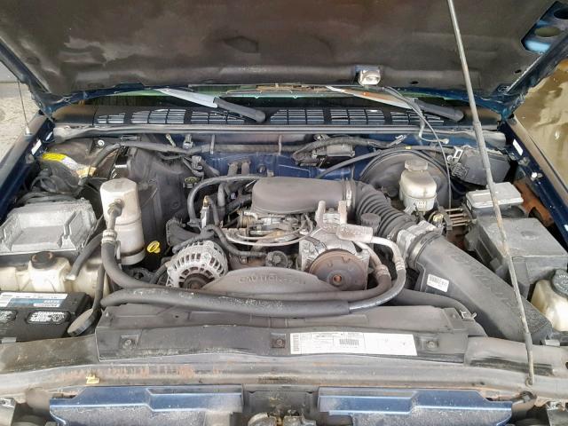 1GNCS13W112204607 - 2001 CHEVROLET BLAZER BLUE photo 7