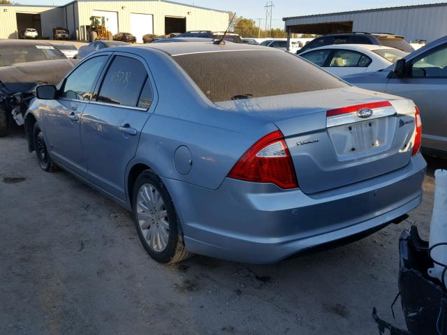 3FADP0L31AR412552 - 2010 FORD FUSION HYB BLUE photo 3