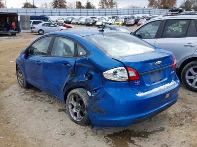 3FADP4CJ4CM187307 - 2012 FORD FIESTA SEL BLUE photo 3