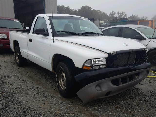 1B7FL26X41S224766 - 2001 DODGE DAKOTA WHITE photo 1