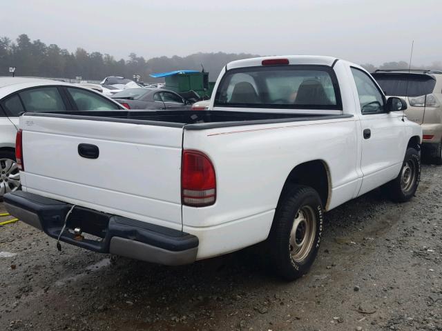 1B7FL26X41S224766 - 2001 DODGE DAKOTA WHITE photo 4