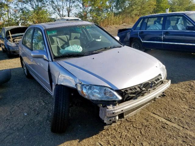 1HGES26725L007796 - 2005 HONDA CIVIC EX SILVER photo 1