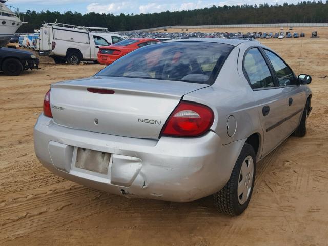 1B3ES26C64D603130 - 2004 DODGE NEON BASE GRAY photo 4