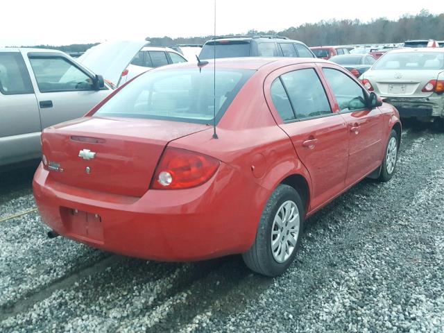 1G1AD5F54A7153071 - 2010 CHEVROLET COBALT 1LT RED photo 4