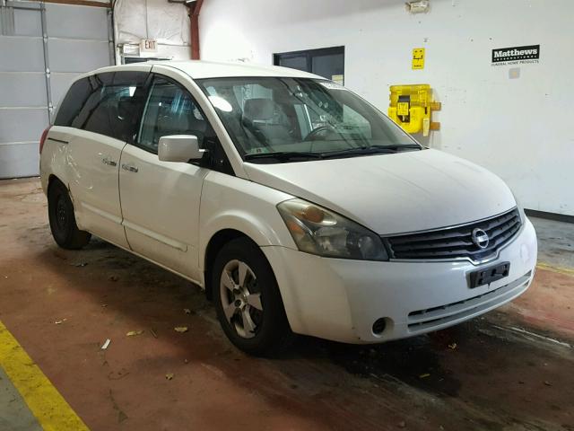 5N1BV28U38N101072 - 2008 NISSAN QUEST S WHITE photo 1