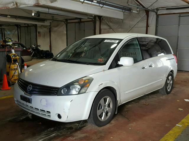 5N1BV28U38N101072 - 2008 NISSAN QUEST S WHITE photo 2