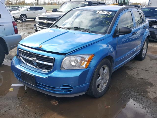 1B3HB48B68D777413 - 2008 DODGE CALIBER SX BLUE photo 2