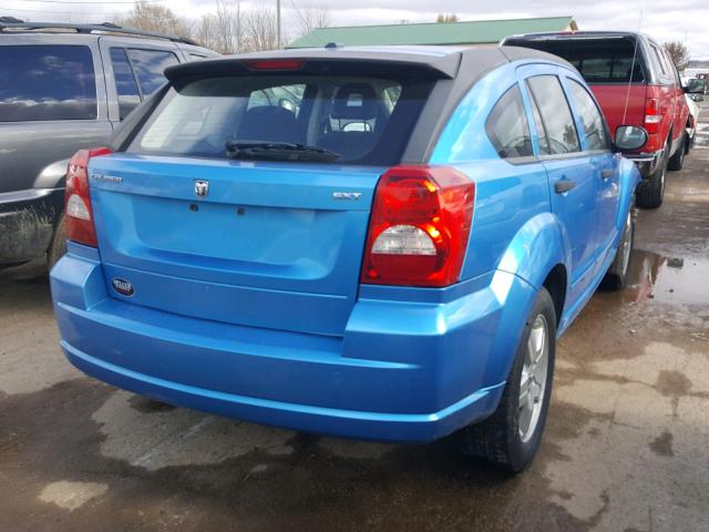 1B3HB48B68D777413 - 2008 DODGE CALIBER SX BLUE photo 4