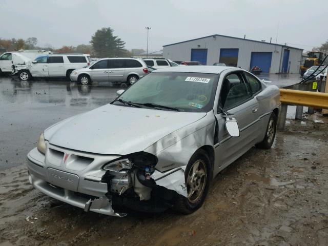 1G2NW12E12C174815 - 2002 PONTIAC GRAND AM G SILVER photo 2