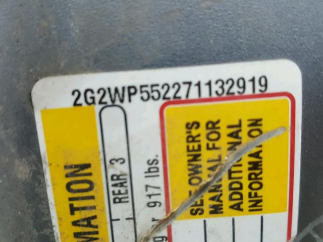 2G2WP552271132919 - 2007 PONTIAC GRAND PRIX GRAY photo 10