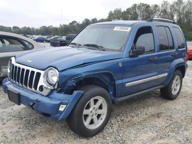 1J4GL58K56W126587 - 2006 JEEP LIBERTY LI BLUE photo 2