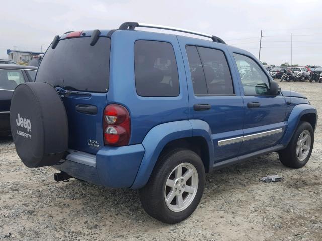 1J4GL58K56W126587 - 2006 JEEP LIBERTY LI BLUE photo 4