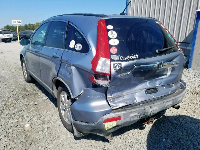 JHLRE48727C016407 - 2007 HONDA CR-V EXL BLUE photo 3