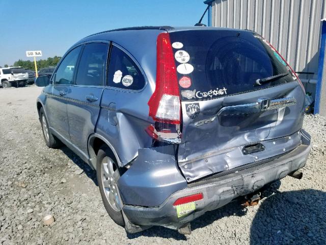 JHLRE48727C016407 - 2007 HONDA CR-V EXL BLUE photo 9