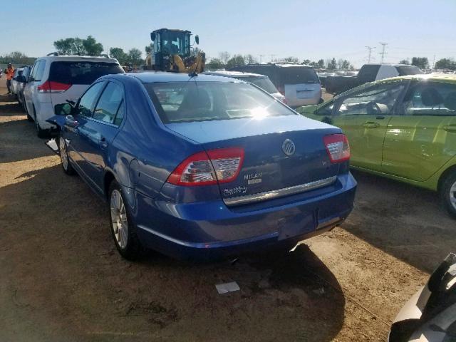 3MEHM08139R600124 - 2009 MERCURY MILAN PREM BLUE photo 3