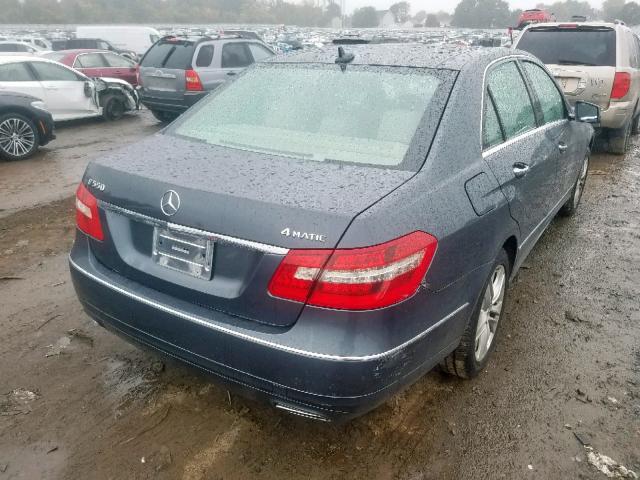 WDDHF9AB2BA385165 - 2011 MERCEDES-BENZ E 550 4MAT BLUE photo 4