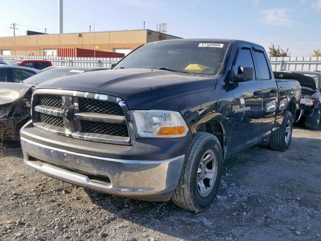 1C6RD7FP8CS205493 - 2012 DODGE RAM 1500 S BLACK photo 2