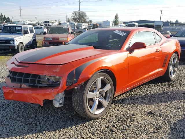 2G1FK1EJ3B9149774 - 2011 CHEVROLET CAMARO 2SS ORANGE photo 2