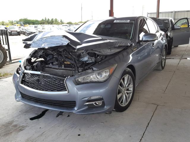 JN1BV7AP1EM679519 - 2014 INFINITI Q50 BASE BLUE photo 2