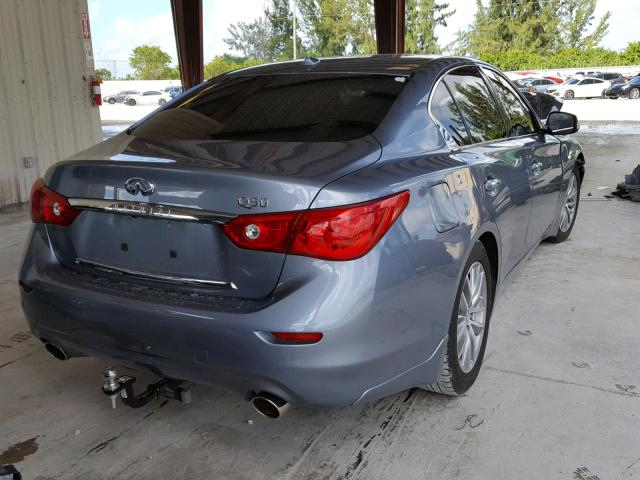 JN1BV7AP1EM679519 - 2014 INFINITI Q50 BASE BLUE photo 4