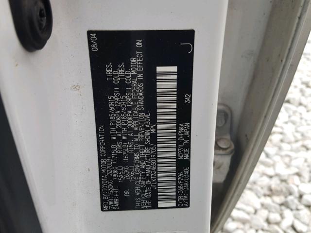 JTLKT324650197057 - 2005 TOYOTA SCION XB Ağ foto 10