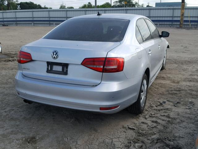 3VW2K7AJ4FM401864 - 2015 VOLKSWAGEN JETTA BASE 灰色 照片 4