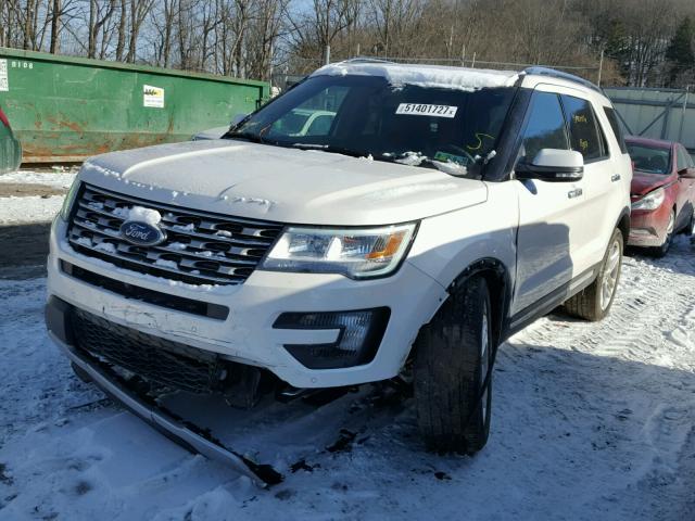 1FM5K8FHXGGA69528 - 2016 FORD EXPLORER L WHITE photo 2